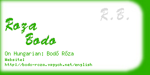 roza bodo business card
